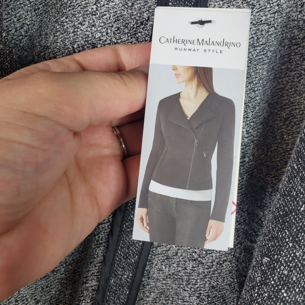 Runway Style Gray Edgy Plus-Size Bomber Jacket - Picture 14 of 14